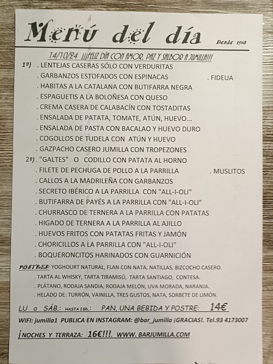 Jumilla Menu - Image 4